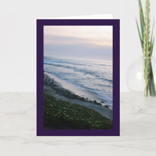 Californische Ocean Sunset Beach Custom Wenskaart Kaart
