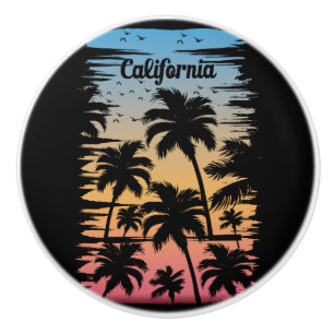 Californische palmboom keramische knop