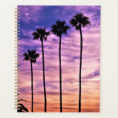 Californische palmboom zonsondergang planner (Voorkant)