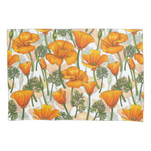 Californische papaver kussensloop