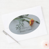 Californische papaver ovale sticker (Envelop)