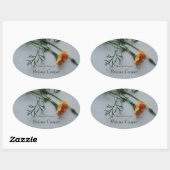 Californische papaver ovale sticker (Vel)