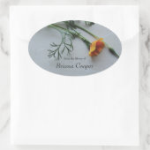 Californische papaver ovale sticker (Tas)