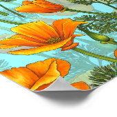 Californische papaver poster (Hoek)