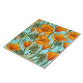 Californische papaver tegeltje (Zijkant)