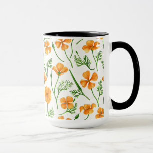 Californische papavers, zomerbloemen, oranje wil mok