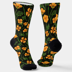 Californische papavers, zomerbloemen, oranje wild sokken