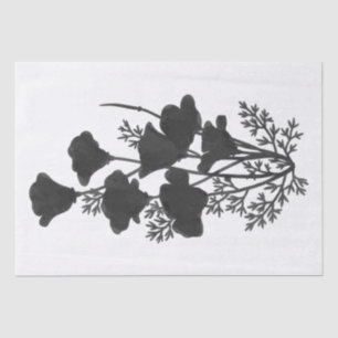 Californische papaverventilator Silhouette U Pick  Tissuepapier