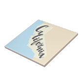 Californische penseel met Silhouette Map Tegeltje (Zijkant)