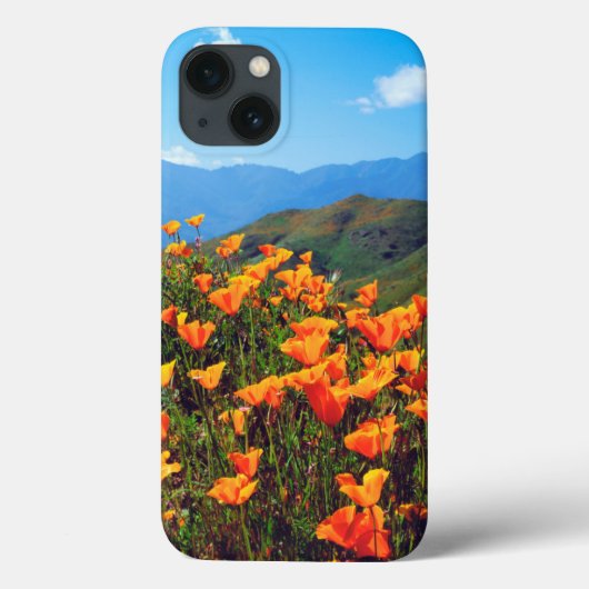 Californische poppies met een heuvel Case-Mate iPhone case (Achterkant)