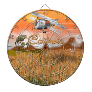 Californische Reisposter Cartoon Dartbord