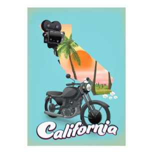 Californische reisposter Foto Afdruk