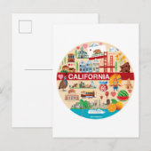 Californische reizen briefkaart (Voorkant / Achterkant)