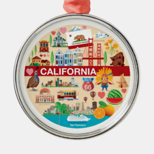 Californische reizen metalen ornament