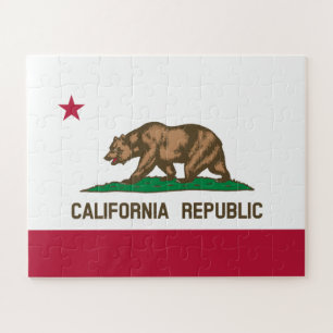 Californische Republiek Beer Vlag: Cali Gouden Sta Legpuzzel