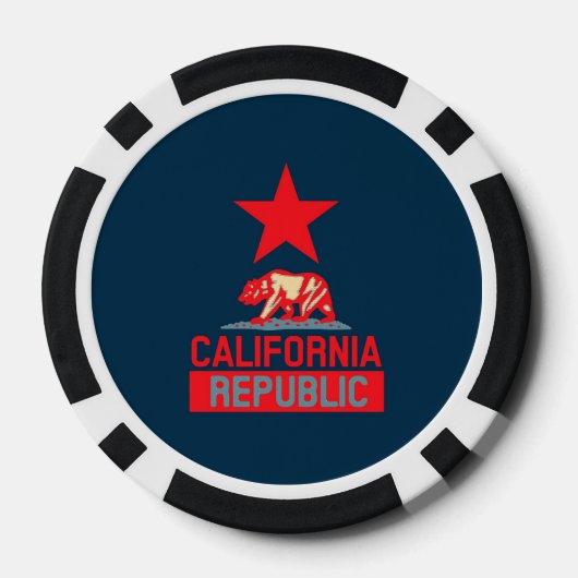 Californische Republiek in de Pop Poker Chips (Achterkant)