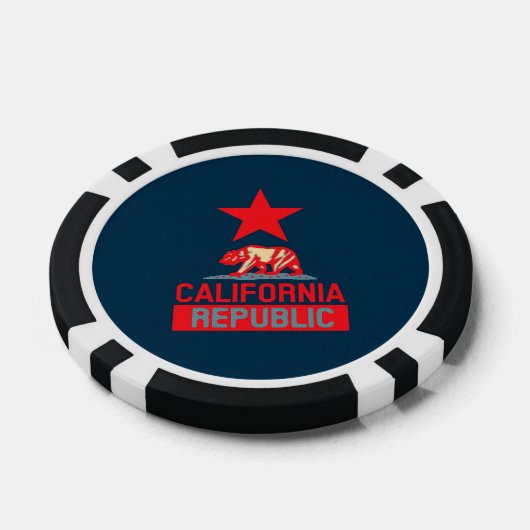 Californische Republiek in de Pop Poker Chips (Enkel)