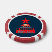 Californische Republiek in stijl Poker Chips (Enkel)