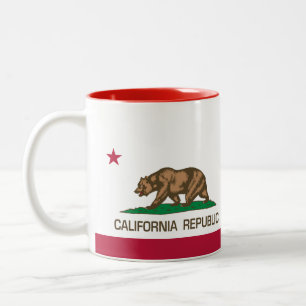 Californische republiek (staatsvlag) Rood Tweekleurige Koffiemok
