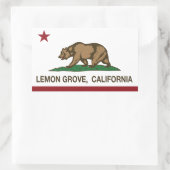 Californische staatsvlag Lemon Grove Rechthoekige Sticker (Tas)