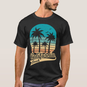 Californische Strand Oude Zonsondergang T-shirt