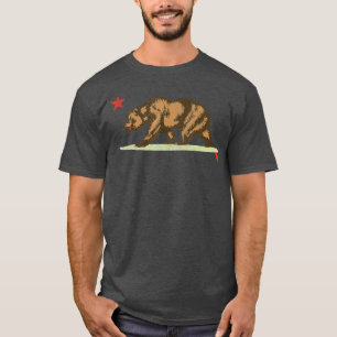 Californische Surfboardvlag op Beer T-shirt