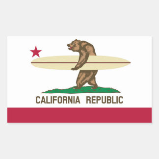 Californische Surfer Beer Rechthoekige Sticker