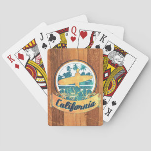 Californische surfplank pokerkaarten
