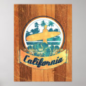 Californische surfplank poster (Voorkant)