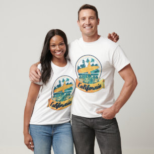 Californische surfplank t-shirt