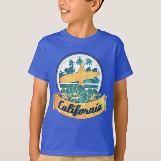Californische surfplank t-shirt (Voorkant)