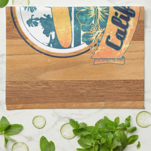 Californische surfplank theedoek (Gevouwen)