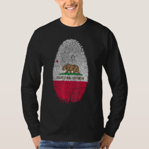 Californische vingerafdruk in mijn DNA voor Califo T-shirt