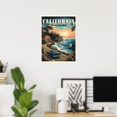 Californische Vintage Poster (Thuiskantoor)