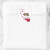 Californische vlag Beer Vierkante Sticker (Tas)