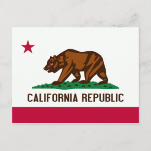 Californische vlag briefkaart