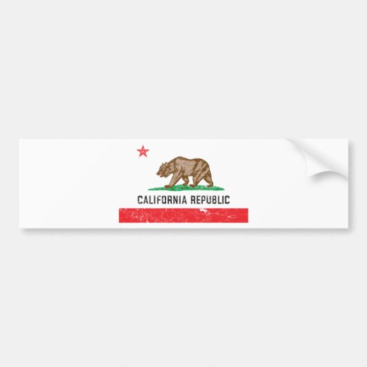  Californische vlag Bumpersticker (Voorkant)