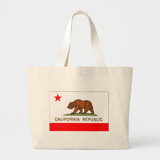 Californische vlag grote tote bag (Voorkant)