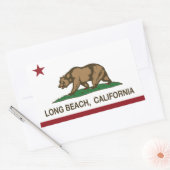 Californische vlag Long Beach Rechthoekige Sticker (Envelop)
