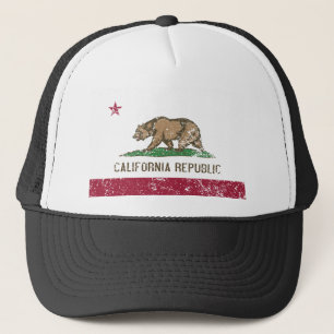 Californische vlag Onderdruk Trucker Pet