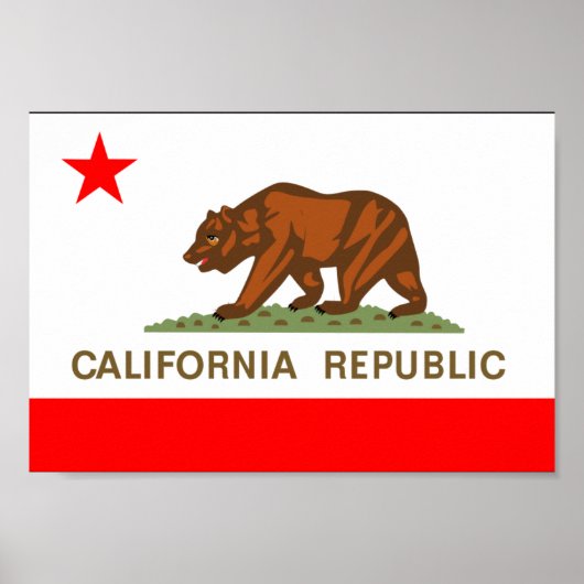Californische vlag poster (Voorkant)