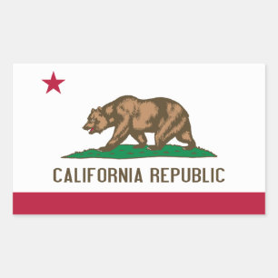 Californische vlag rechthoekige sticker