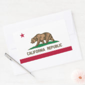 Californische vlag rechthoekige sticker (Envelop)