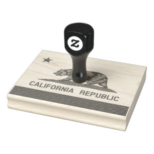 Californische vlag 	rubberstempel