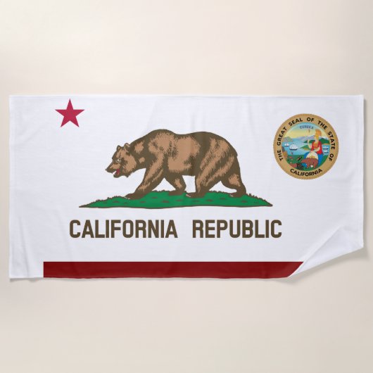 Californische vlag strandlaken (Voorkant)