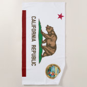 Californische vlag strandlaken (Voorkant)