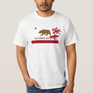 Californische vlag T-Shirt - Surfer op strand