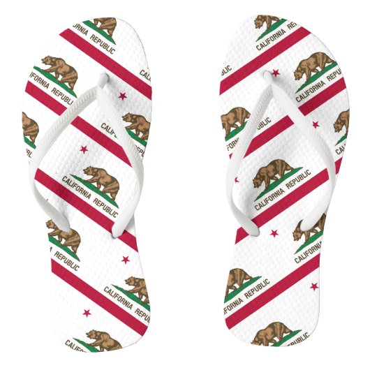 Californische vlag teenslippers (Voetbed)