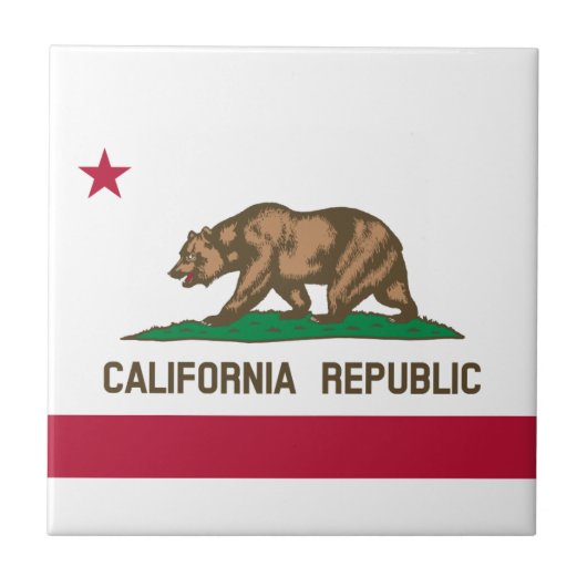 Californische vlag tegeltje (Voorkant)