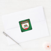 Californische vlag vierkante sticker (Envelop)